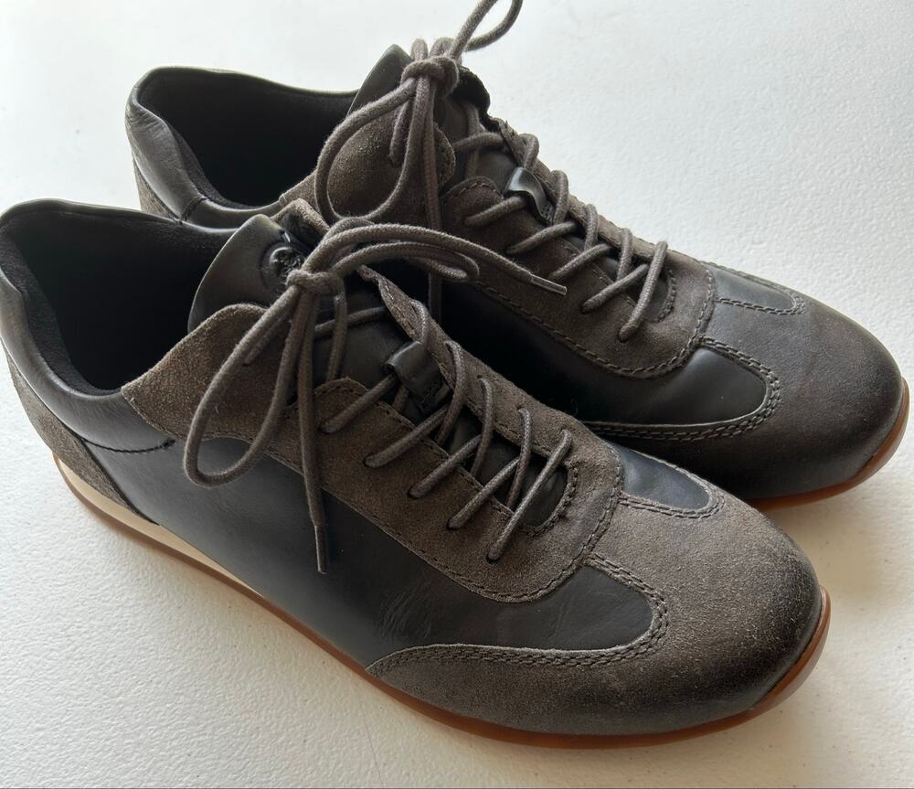 Born Benson Retro Sneaker Dark Charcoal Leather Men’s Sz 10.5 Quality Comfort